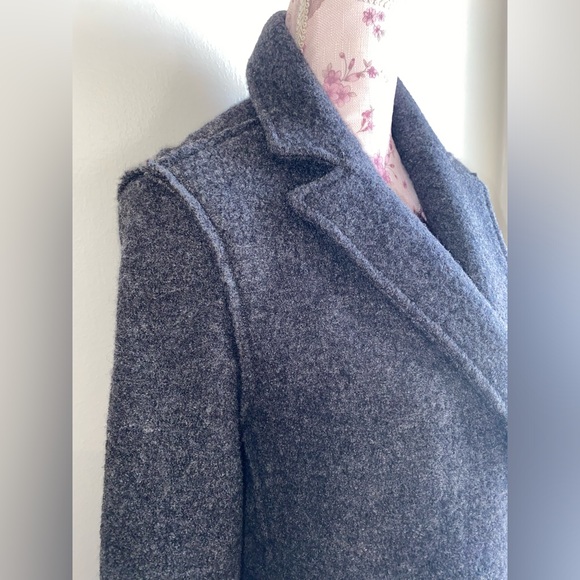 J.Crew Daphne topcoat Italian Boiled Wool Charcoal Gray NWOT (Read Description) - Picture 5 of 13